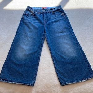 7FAM Wide Leg Crop Ankle Jeans Size 31